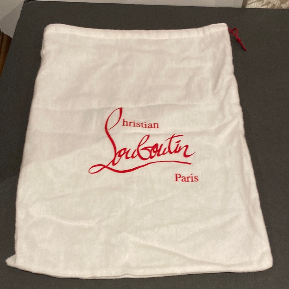 Christian Louboutin Dust Bag 11”x15” White/red